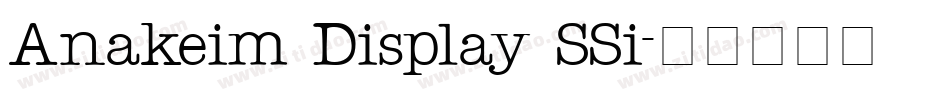 Anakeim Display SSi字体转换